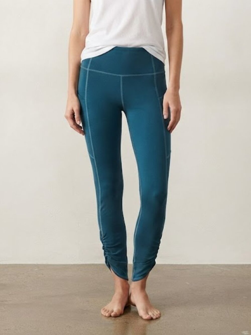 Fabletics Teal Oasis PureLuxe High-Waisted Pocket Leggings